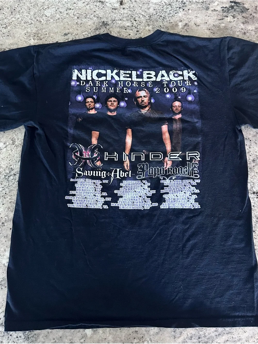 Nike Black Short-Sleeve Tee with Purple Tour Graphic